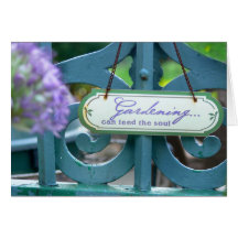 le jardinage peut alimenter l'âme carte de vœux