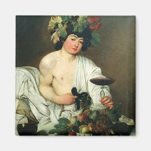 Le jeune Bacchus, Caravaggio Aimants Pour Réfrigérateur