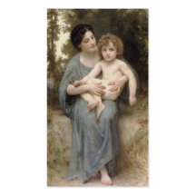 Le Jeune Frère (Little brother) Bouguereau Business Card Templates
