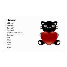 Le jouet bourré du chat cartes de visite professionnelles