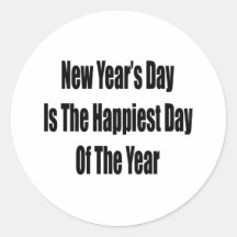 Le jour de nouvelle année est le jour le plus heur adhésifs