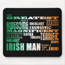 Le jour de St Patrick : Le plus grand homme irland Tapis De Souris