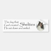 Le jour Shelties étaient adhésif pour pare-chocs c Autocollant Pour Voiture