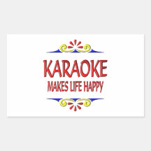 Le karaoke rend la vie heureuse autocollants