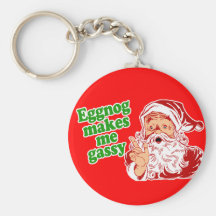 Le lait de poule fait le pet de Père Noël Porte-clefs