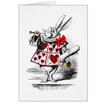 Le lapin blanc cartes de vœux