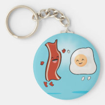 Le lard aime des oeufs porte-clé