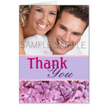 Le lilas violet vous remercient carte photo cartes