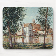 Le Loing chez Moret, matin de septembre Tapis De Souris