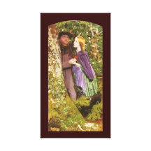 Le long fiançailles par Arthur Hughes Toile Tendue
