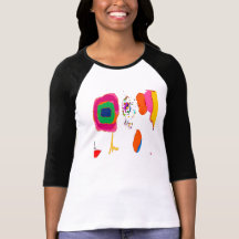 Le long T-shirt coloré multi gainé des femmes