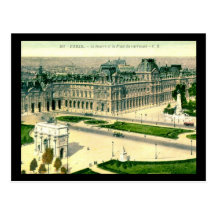 Le Louvre, Paris, France Vintage Postcards