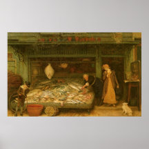 Le magasin d'un poissonnier par le marcheur de Fre Posters