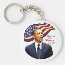 Le Maine pour le keychain de campagne d'Obama 2012 Porte-clef