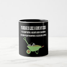 Le mariage est comme un jeu des cartes mug à café
