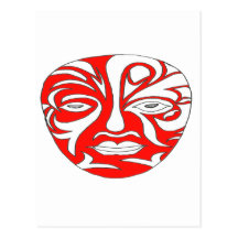LE MASQUE AFRICAIN ROUGE1 .png Cartes Postales
