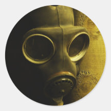 Le masque de gaz adhésifs ronds