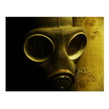 Le masque de gaz cartes postales