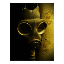 Le masque de gaz cartes postales