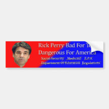 Le mauvais de Rick Perry pour l'adhésif pour pare- Autocollant Pour Voiture