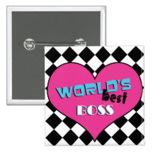 Le meilleur patron du monde - coeur rose pin's