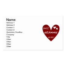 Le meilleurs T-shirts et cadeaux de Grammie de coe Carte De Visite