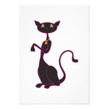 Le Meow Noir Invitations