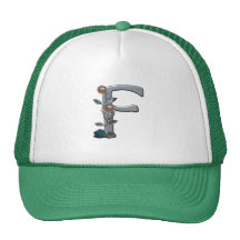 Le métal fleurit le monogramme F Casquette De Camionneur