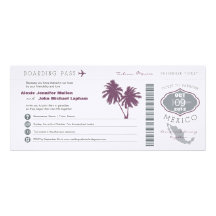 Le Mexique embarquant l'invitation de PassWedding