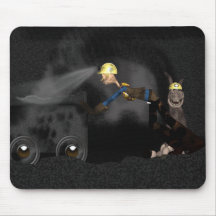 Le mineur et sa mule Mousepad de mine Tapis De Souris