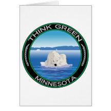 Le Minnesota polaire vert Cartes De Vœux