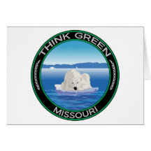 Le Missouri polaire vert Cartes De Vœux