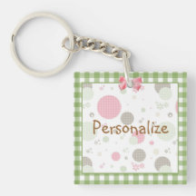 Le mod Girly de rose entoure de rétros fleurs avec Porte-clef
