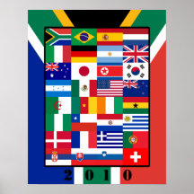 Le monde marque l'affiche 2010 du football