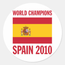 Le monde soutient l'Espagne 2010 Autocollant