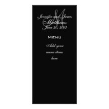 Le monogramme appelle des cartes de menu de mariag doubles cartes