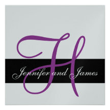 Le monogramme H d'invitation de noces d'argent app