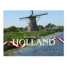 Le moulin à vent néerlandais penche la carte posta