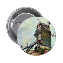 Le Moulin De La Galette By Vincent Van Gogh Buttons