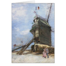 Le Moulin de la Galette by Vincent van Gogh Card