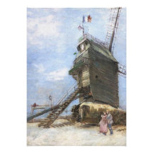 Le Moulin de la Galette by Vincent van Gogh Custom Invites