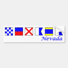 Le Nevada a orthographié dans l'alphabet nautique  Autocollant Pour Voiture