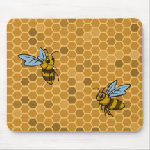 Le nid d'abeilles gaffent des abeilles tapis de souris