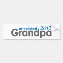Le nouveau grand-papa a établi 2012 autocollant pour voiture