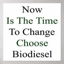 Le Now est l'heure de changer choisissent le biodi Posters