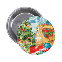 Le pain d'épice souhaite l'art de Noël de Terrier  Pin's Avec Agrafe