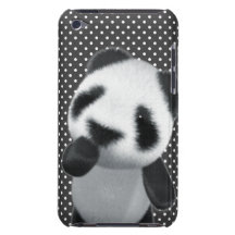 Le panda 3d mignon pense (editable) coque iPod touch Case-Mate