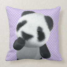 Le panda mignon du bébé 3d pense (editable) oreiller