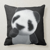 Le panda mignon du bébé 3d pense (editable) coussin