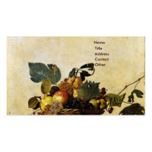Le panier de Caravaggio du fruit Cartes De Visite Professionnelles